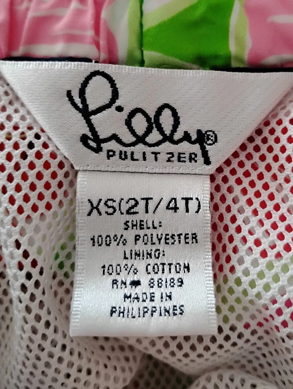 Lilly Pulitzer Boys White Label Juice Stand Swim Bottoms Trunks Size XS (2T/4T)